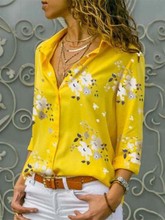 Ropa Blusa de chifón de manga larga para mujer...