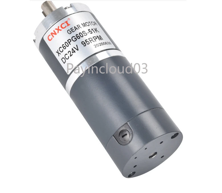 

60MM Brushed Planetary Gear DC Motor 12V 24V CW/CCW High Power High Torque 60PG60S Shaft 12mm Keyway Motor