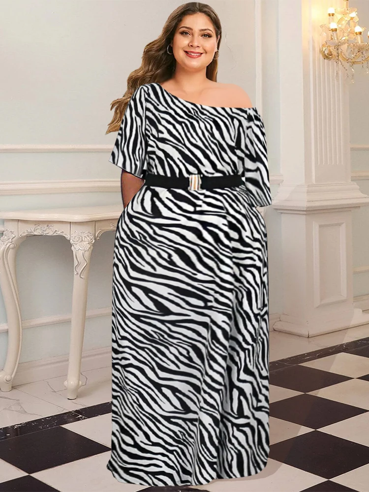 

Женское платье с принтом змеи и коровы, ТРАПЕЦИЕВИДНОЕ ПЛАТЬЕ на одно плечо с коротким рукавом, модель 2022