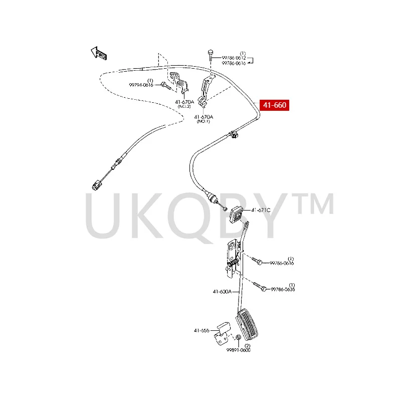 GJ6A41660F GJ6A41660G Suitable for Ma zd a 3 and 6 Throttle cable pull rope (art.: 3920ca7cc0df2) - 3920ca7cc0df2