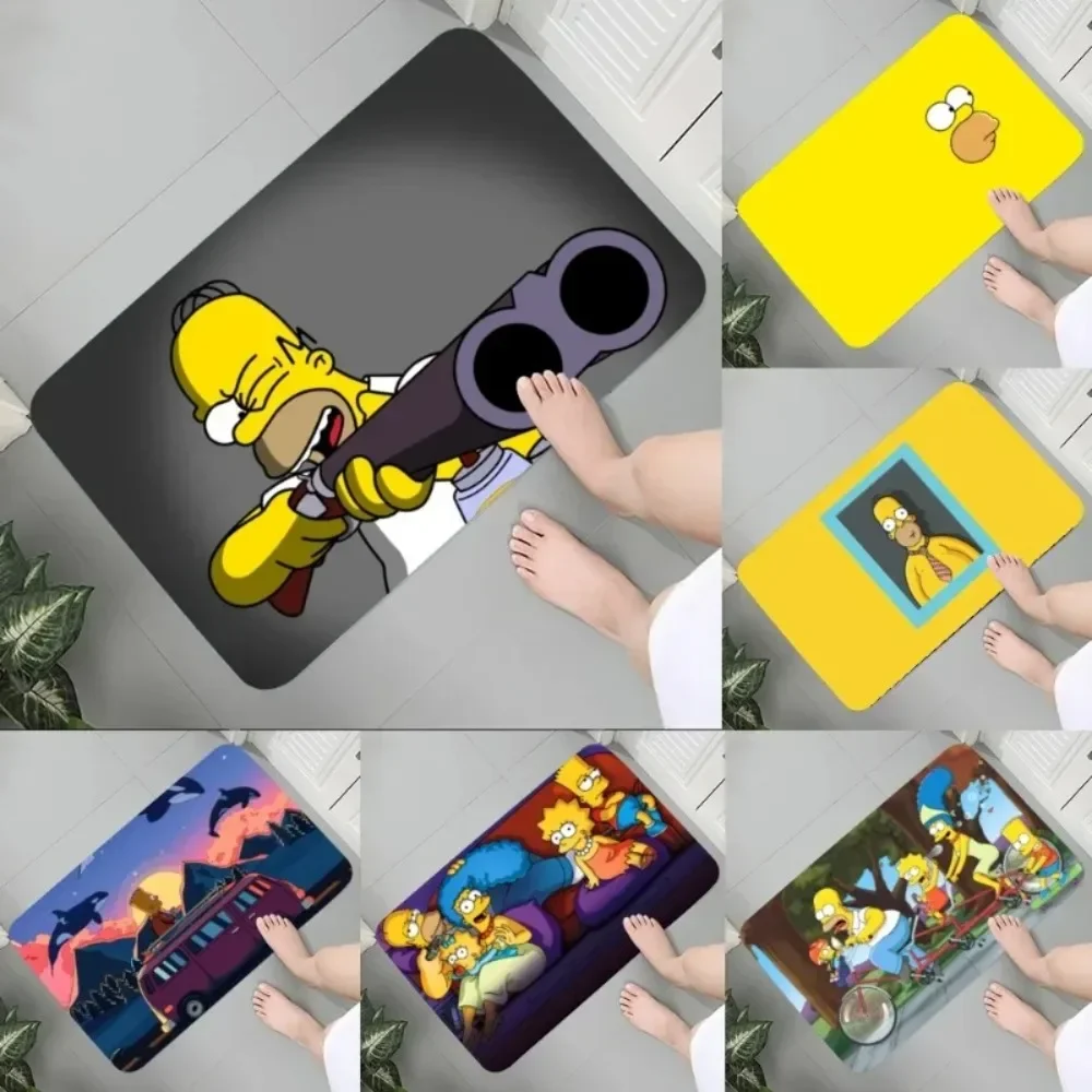 Мультяшный T-The S-Simpsons Забавный напольный коврик с графическим принтом для ванной