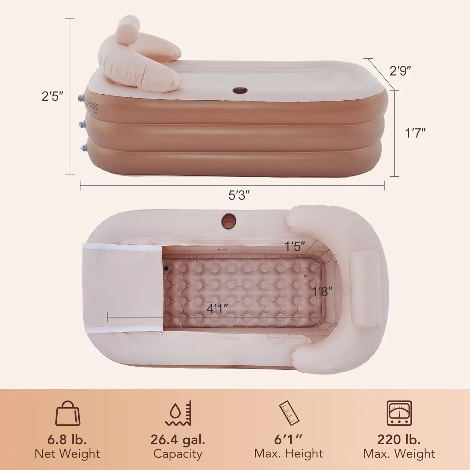 Портативная Ванна 160 см ванна из ПВХ большая для взрослых комнатная надувная на