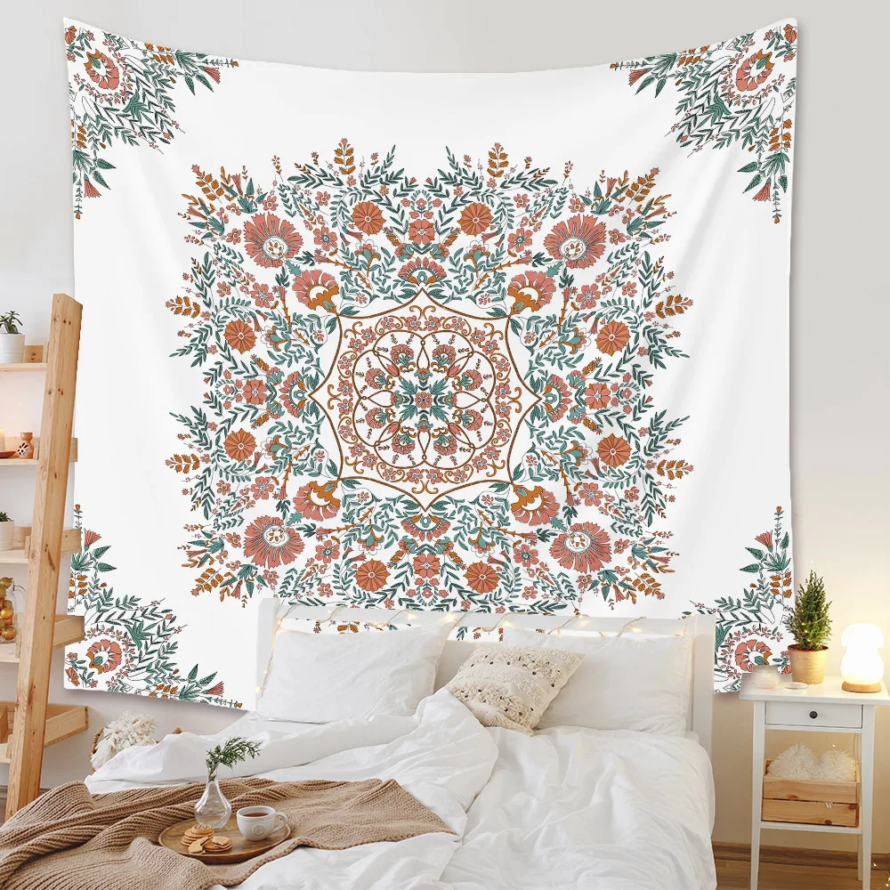 

Mandala Hippie Tapestry Wall Hanging Bohemian Flower Psychedelic Tapestries Printed Wall Art Cloth Home Dorm Decor for Bedroom