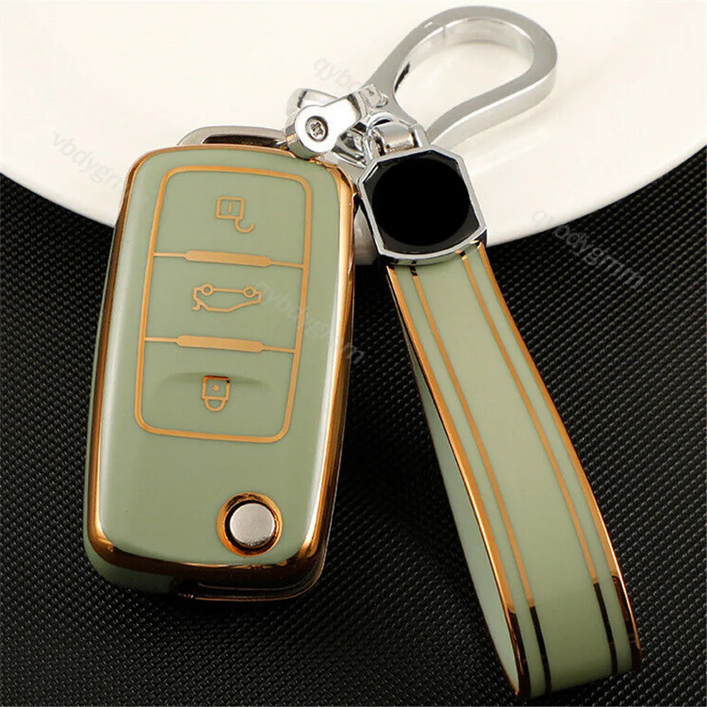 

Car Key Cover Case Holder Keychain for VW Volkswagen Polo Golf Passat Beetle Caddy T5 Up Eos Tiguan Jetta for Skoda Octavia A5