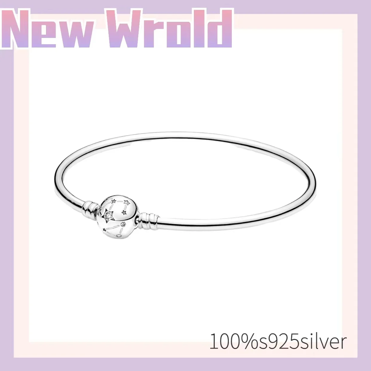 

Женский браслет из серебра 100% пробы, с шармами Pandora