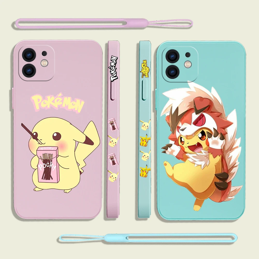 

Pikachus Phone Case For Xiaomi Redmi Note 11 10A 11T 10 10T 10S 9T 9 8 7 Pro Plus 10C 9A 9C 9T 4G 5G Cases with Hand Strap