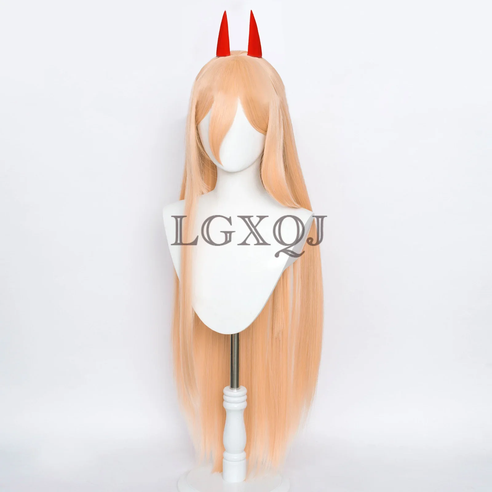 100 см Orange Power Косплей Бензопила Мужской Парик Парики Рога Makima Термостойкие Волосы
