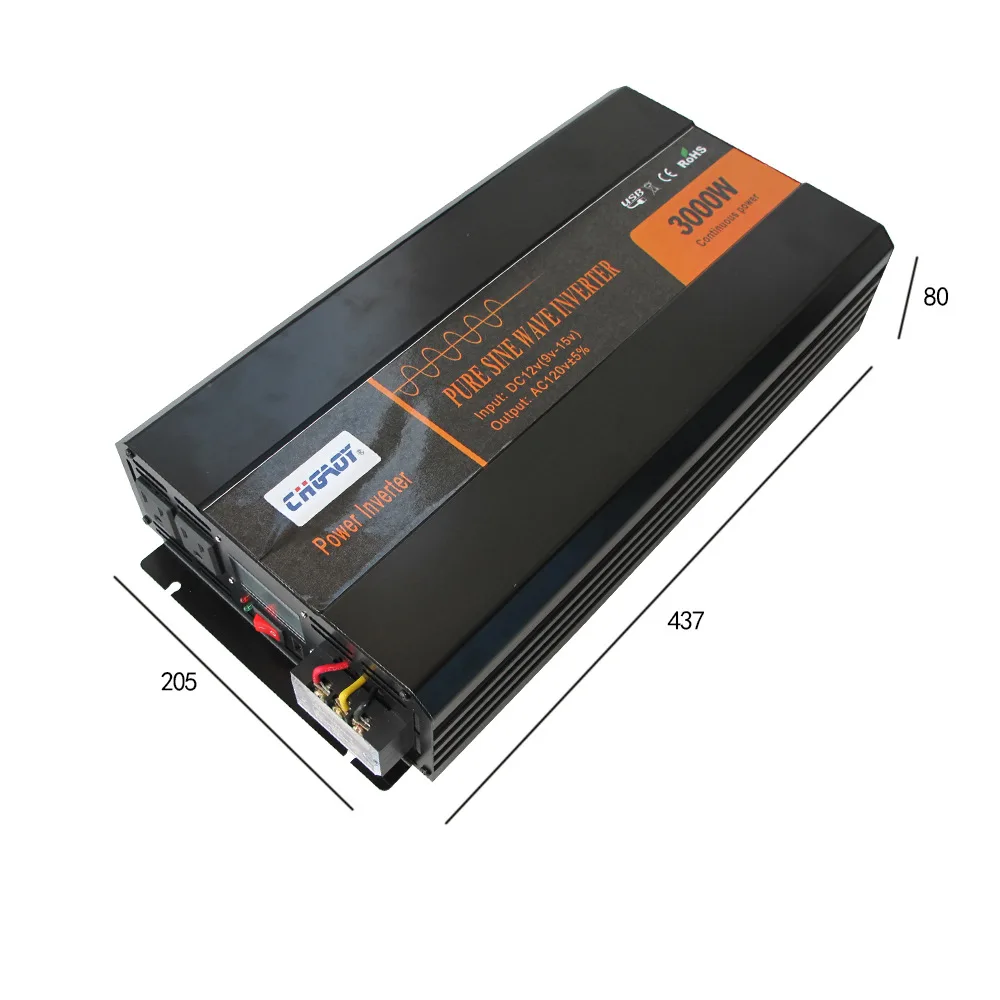 

3000W inverter 24v 120v pure sine wave solar power inverter with LCD screen off grid