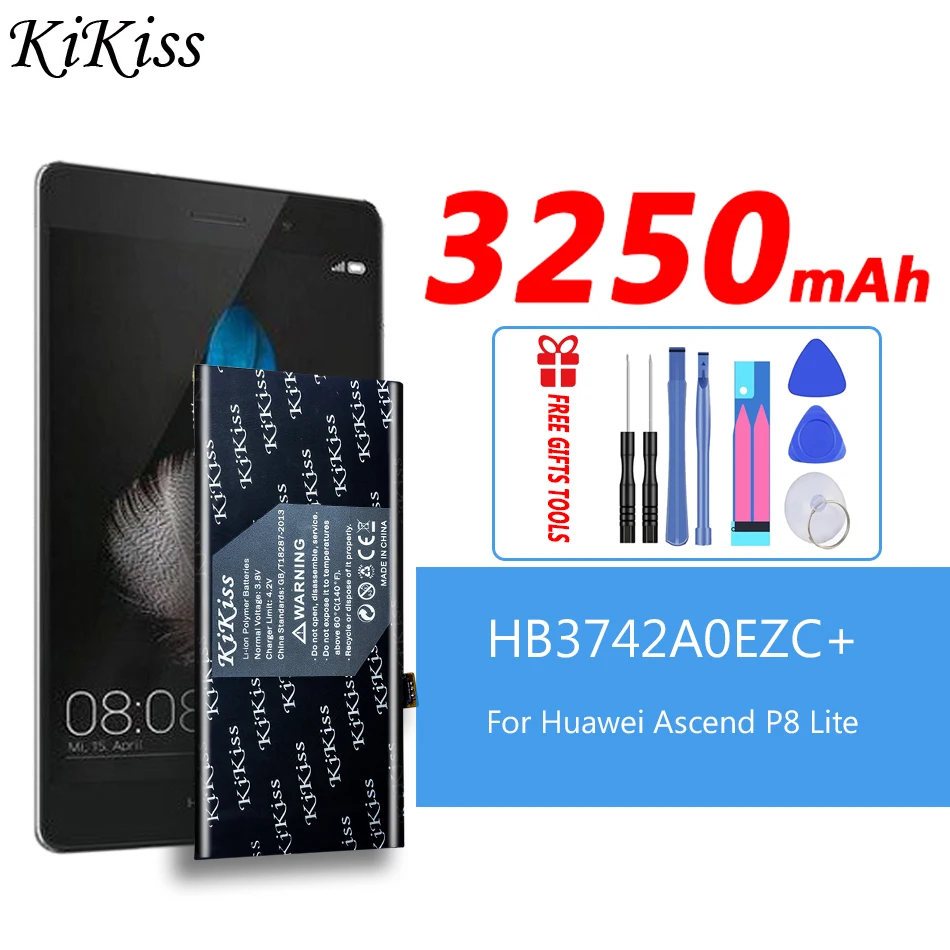 

3250mAh Phone Battery HB3742A0EZC+ for Huawei P8 Lite GR3 2016 Ascend P8Lite TAG-L21 L22 L23 L01 L03 L13 ALE-L21 UL00 Accu