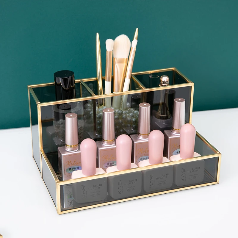 

Органайзер для хранения украшений, стеклянный, геометрический, 2022 для хранения кистей