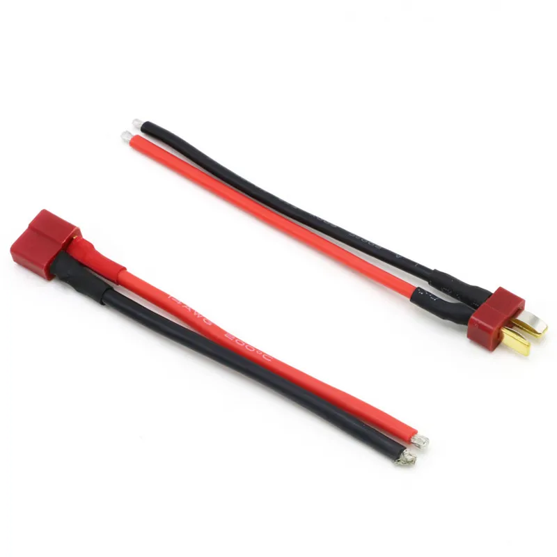 

1pcs Deans Style T Plug Male Female Connector Silicone Wire With 10CM 16AWG