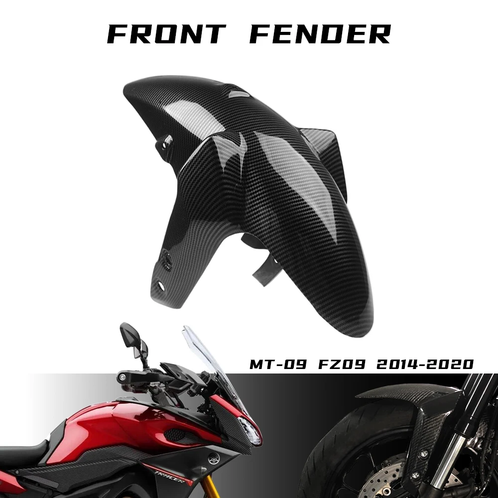 

Мотоциклетные передние Брызговики от грязи, брызговики, брызговики, крышка для Yamaha MT09 FZ09 MT-09 2014 - 2020 2019 2018 Carbon ABS