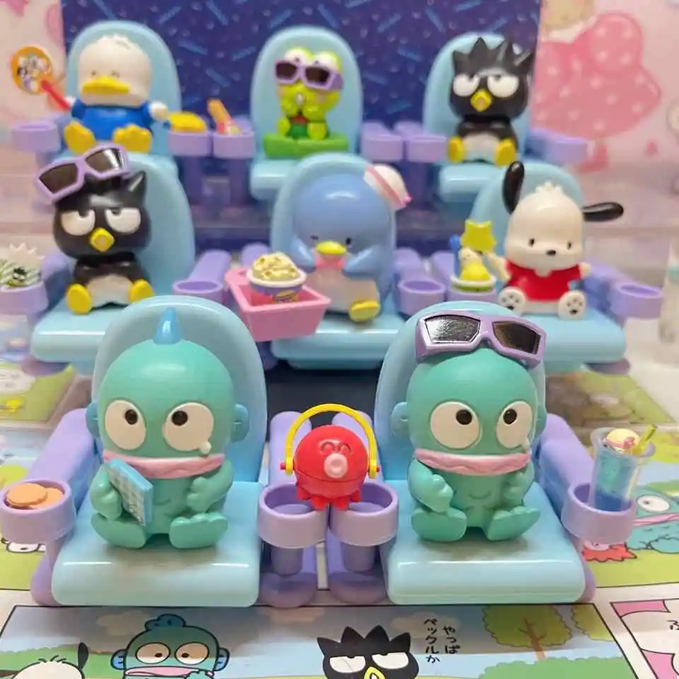 Фото Новый театр Sanrio Hapidanbui, миниатюрный игровой домик, глухая коробка, орнамент, Коллекционная модель, подарок на день рождения, Рождество, игрушки №3