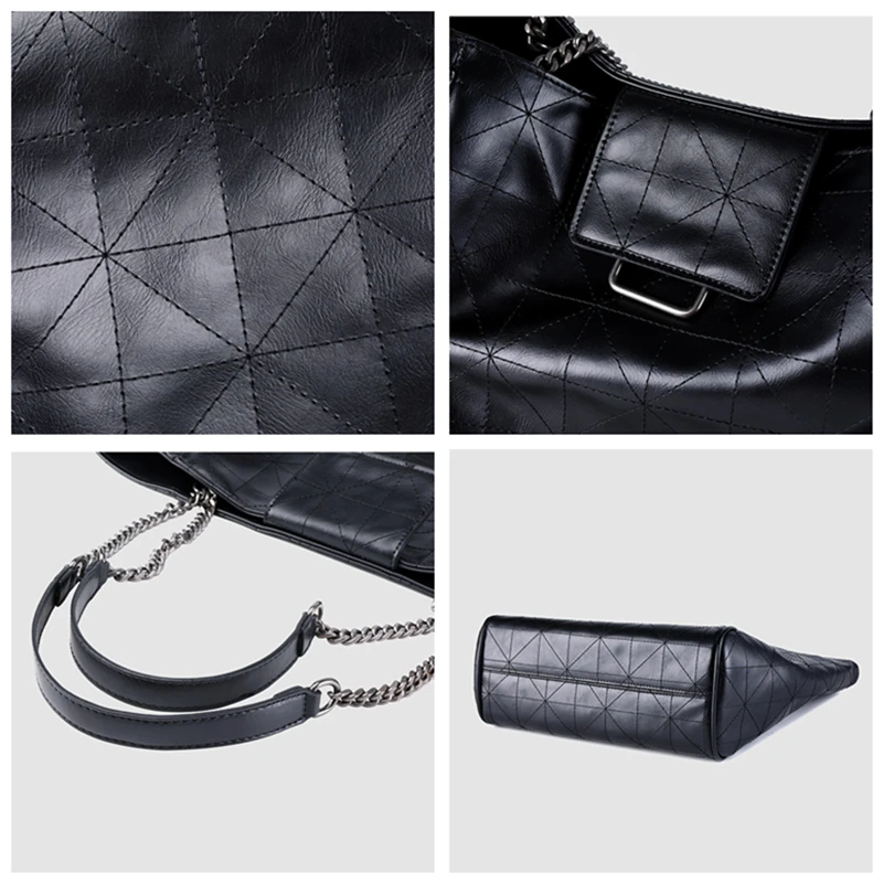 Female Portable Bag Shoulder Bag High Quality Pu Leather Quilted Bags Women's Bag Fashion Tote Bag Large Capacity Shoulder Bag