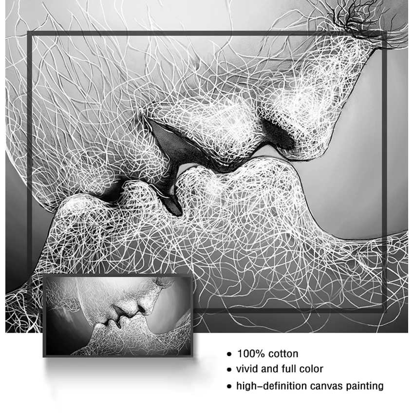 Украшение картина для дома картины на холсте абстрактная маслом поцелуй любви