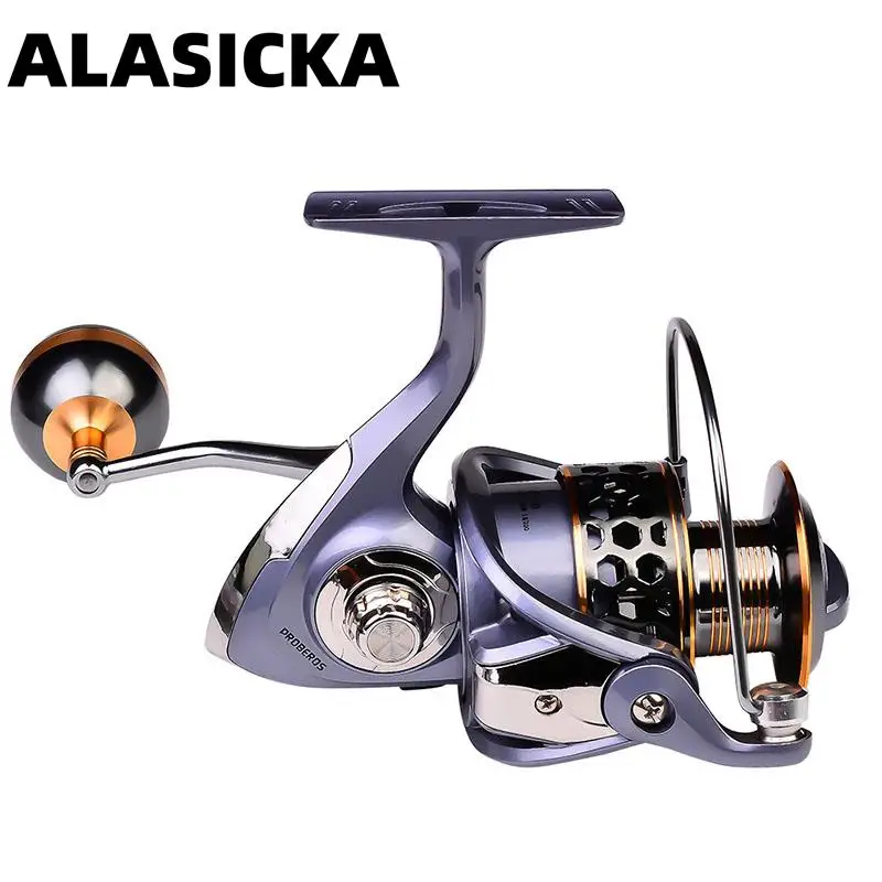 

ALASICKA 5.2:1 Ratio High Speed Spinning Reel Max Drag 21KG Spool Fishing Reel Gear Casting Reel Carp For Saltwater