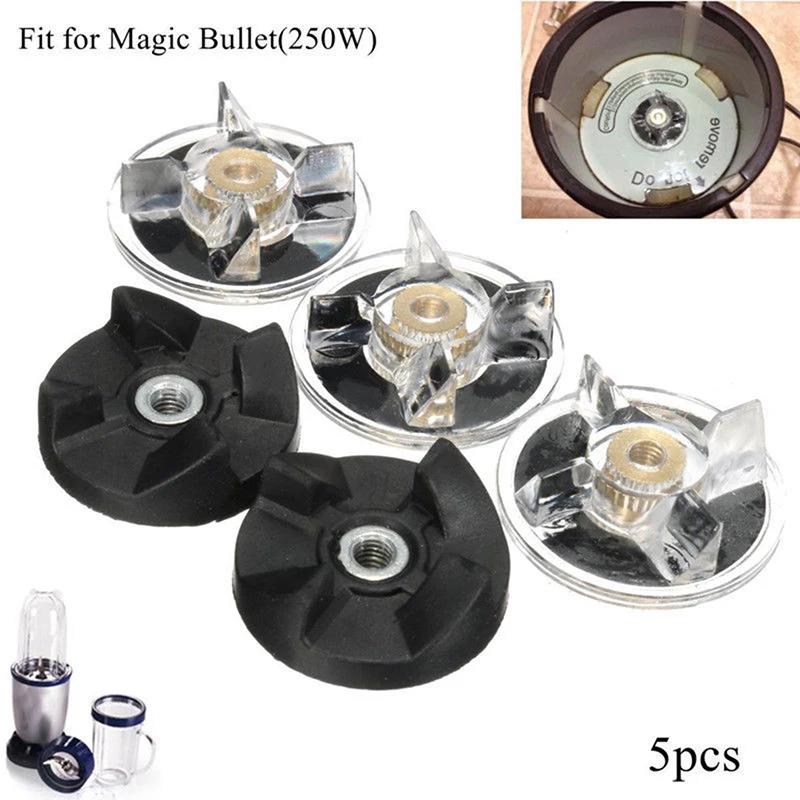

3 Plastic Gear Base + 2 Rubber Gear For Magic Bullet Replacement Spare Parts