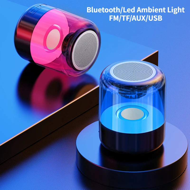 

Bluetooth Speaker Wireless Stereo Speaker Speaker Rich Bass Subwoofer LED Light Display USB AUX TF Card Speaker Radio