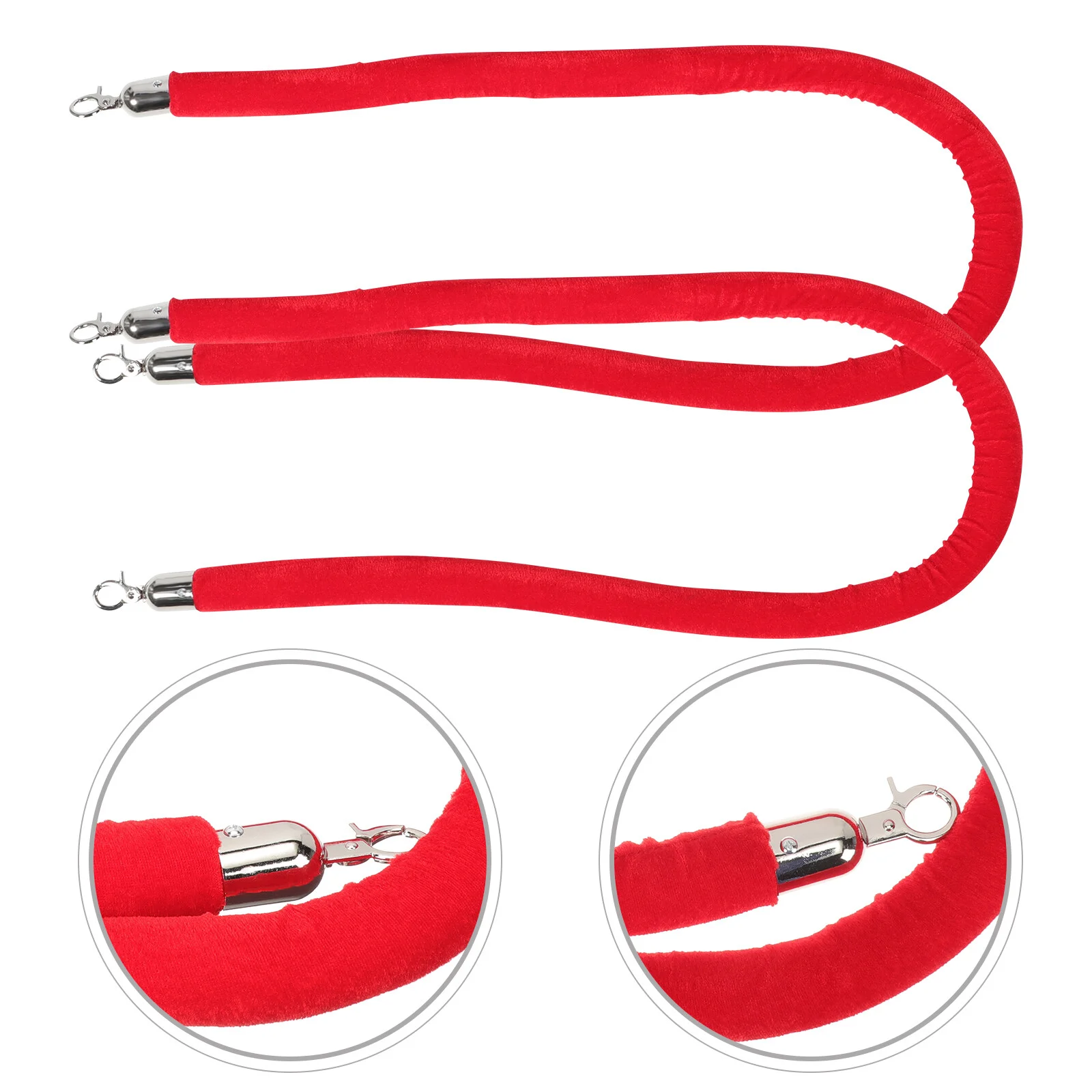 

Concierge Rope Queue Barrier Crowd Control Post Ropes Zip Ties Clear Stanchion Velour