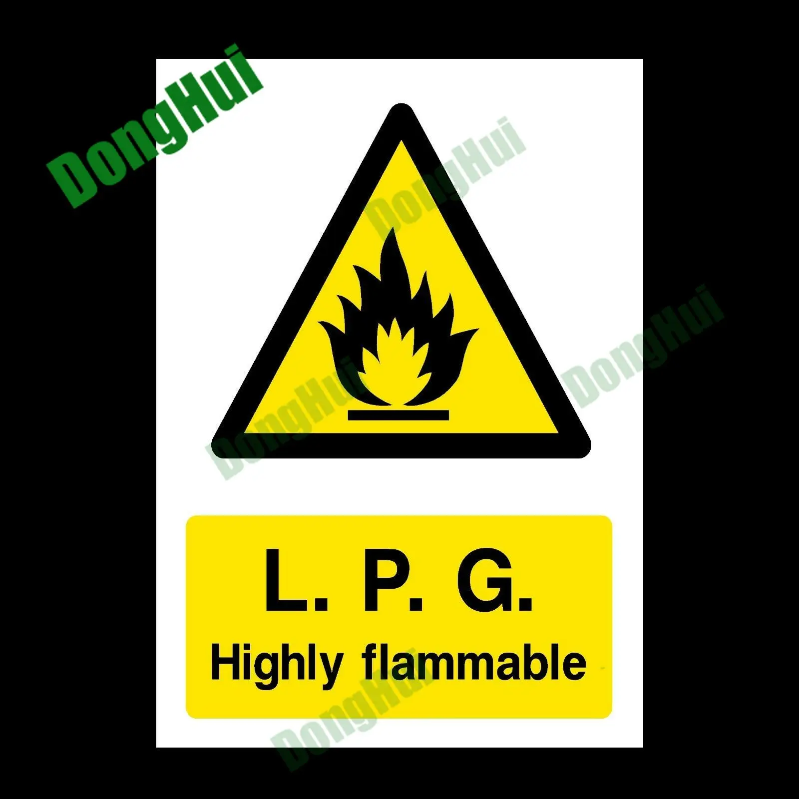 

Горючая метка сжиженного углеводородного газа, пластиковый знак, предупреждение о опасности, клейкий материал, водонепроницаемая для нефтяных месторождений