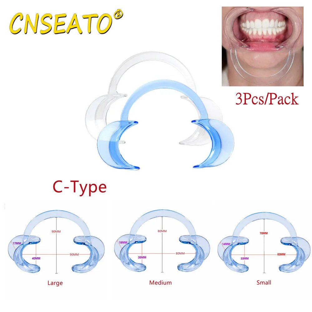 

3 шт./упак. Dental расширитель рта интраоральный консервный нож, стоматология, щеки губы, Ретрактор C-образной формы, автоклав, отбеливание зубов Ortho Tools