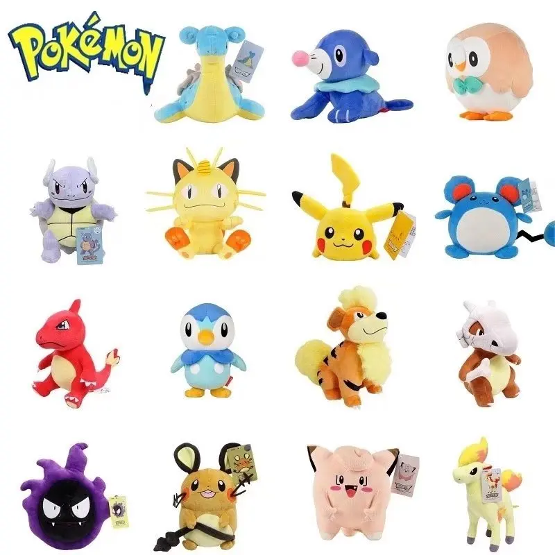 

Pokemon Plush Toy Snorlax Gengar Togepi Eevee Pichu Charizard Anime Stuffed Animal Toy Mew Meowth Pokemon Plush Doll Kid Gift