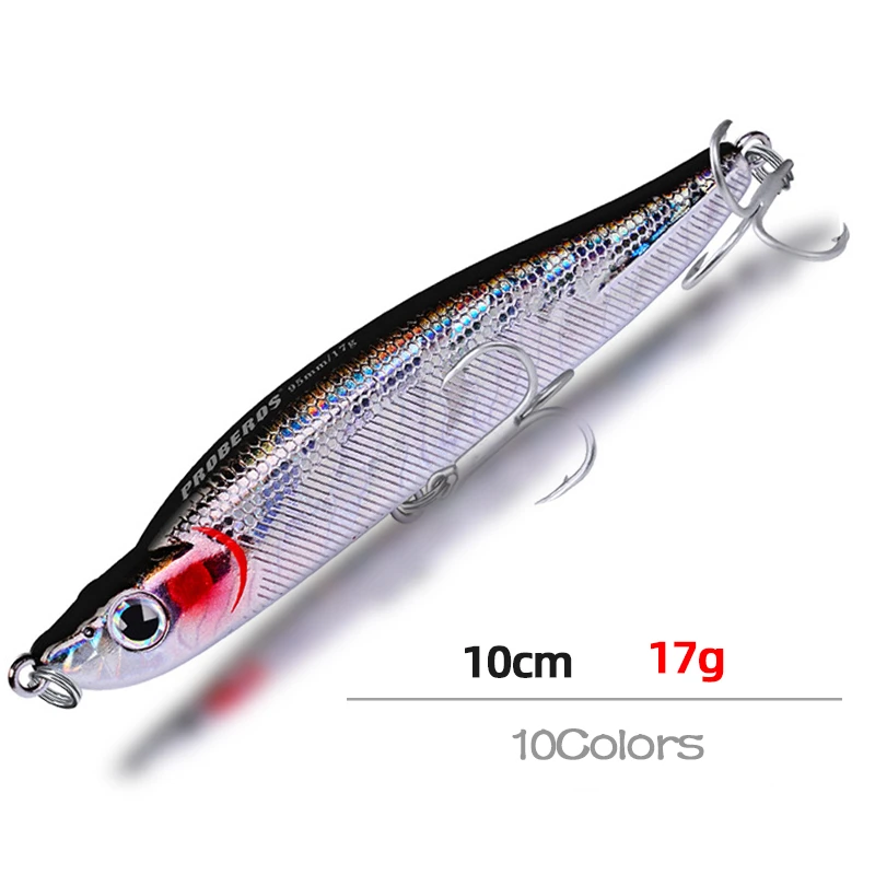 

Fishing Lures Pencil Hard Baits 100mm/17g Slow Sinking Artificial Baits High Quality Wobblers Fishing Tackle Box packaging