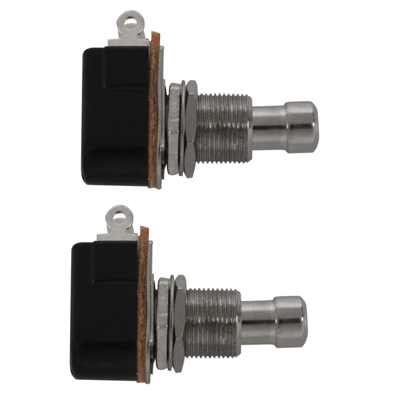 

New 2X Guitar Pedal 2 Pin SPST Momentary Effects Push Button Foot Switch