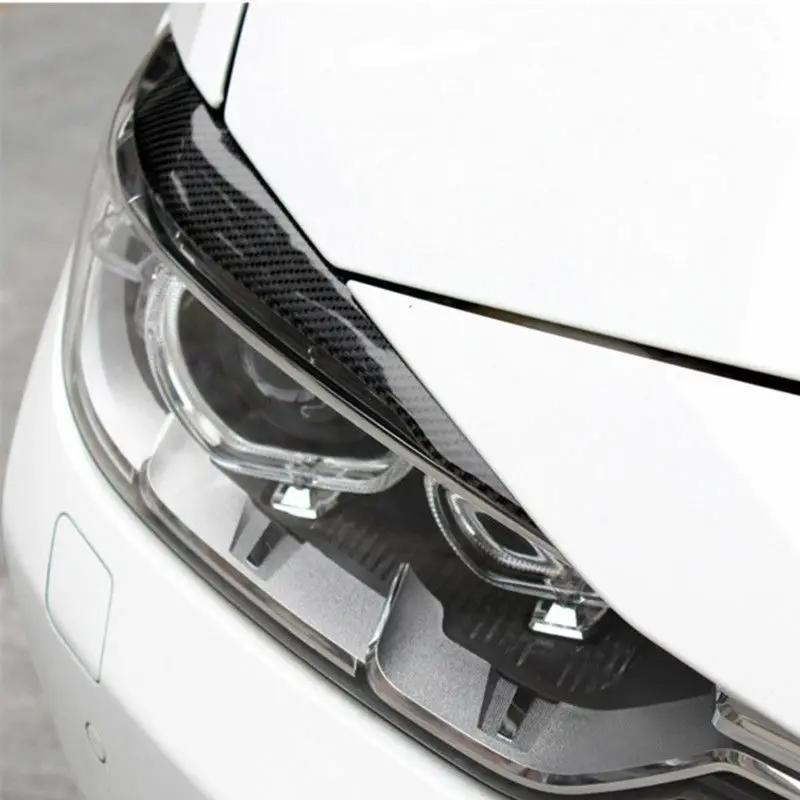 

Налобный фонарь для бровей для BMW 3 F36 F30 320i 325i 2013-2017, налобный фонарь, черные декоративные детали из углеродного волокна
