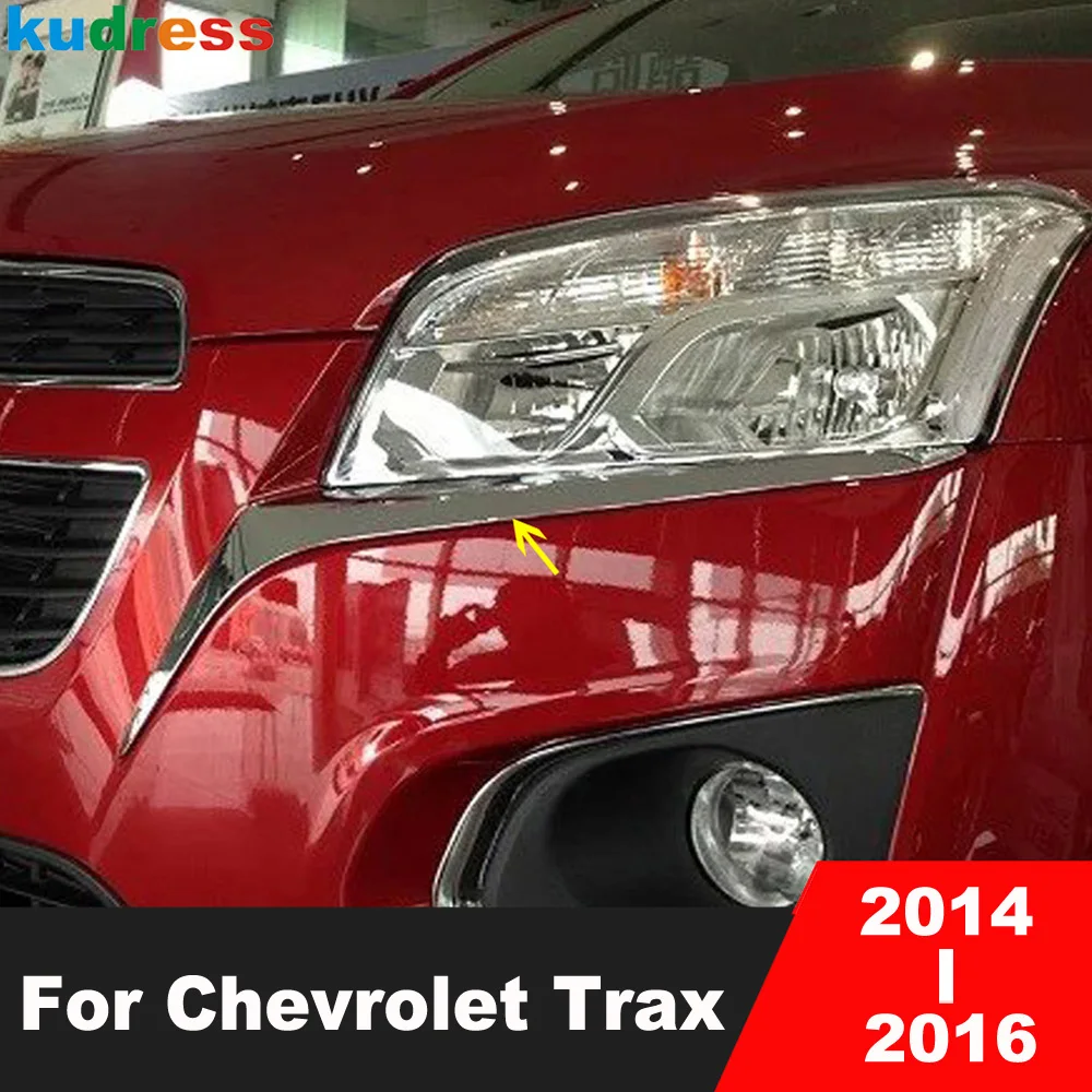 

Для Chevrolet Trax 2014 2015 2016, хромированная передняя фара, крышка для бровей, накладка на фару, полоска для век, автомобильные аксессуары