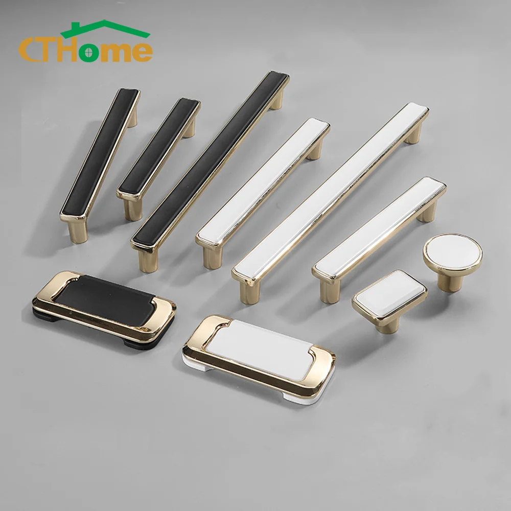

Door Knobs Zinc Alloy Modern Light Luxury Furniture Hardware Cupboard Wardrobe Drawer Handles Cabinet Pulls