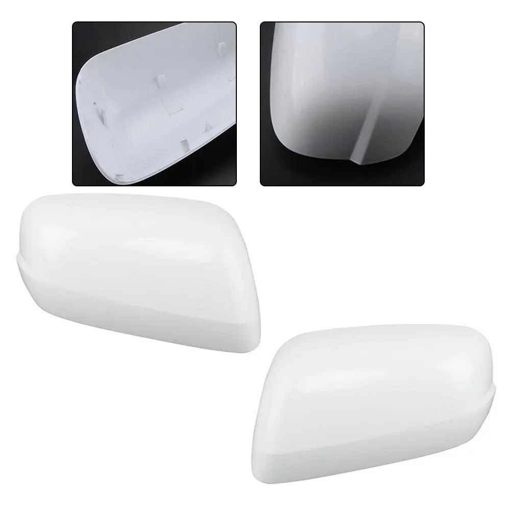

Rearview Mirror Cover 2pcs ABS Plastic Luxurious New Stylish White Front Accessories For Honda For Jazz 2009-2013
