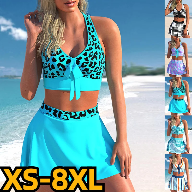 

Новинка 2023, женский купальный костюм в стиле ретро, женский купальник с принтом, женский купальный костюм из двух предметов с высокой талией и принтом