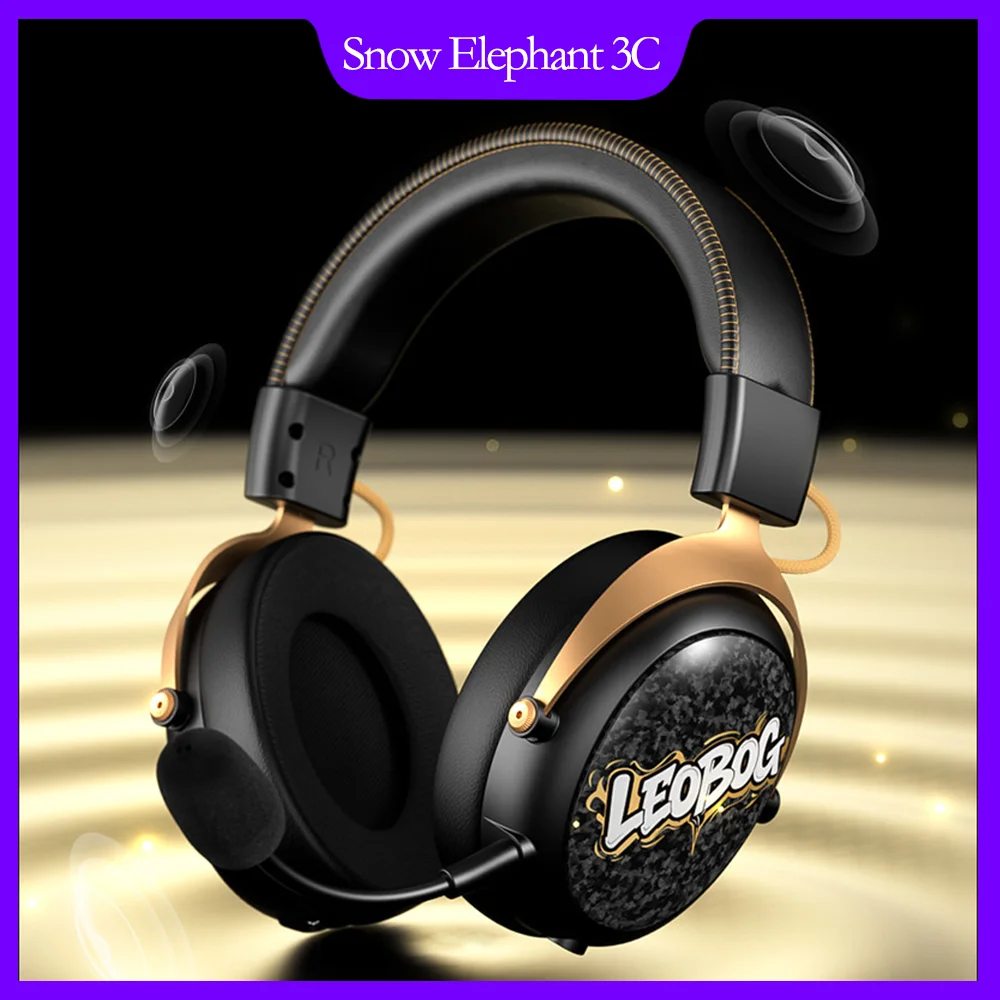 Фото Беспроводная игровая гарнитура LEOBOG AX5 2.4G Bluetooth 7.1 с микрофоном с шумоподавлением AI и звуковой картой C-media для ПК и киберспортивных геймеров №1