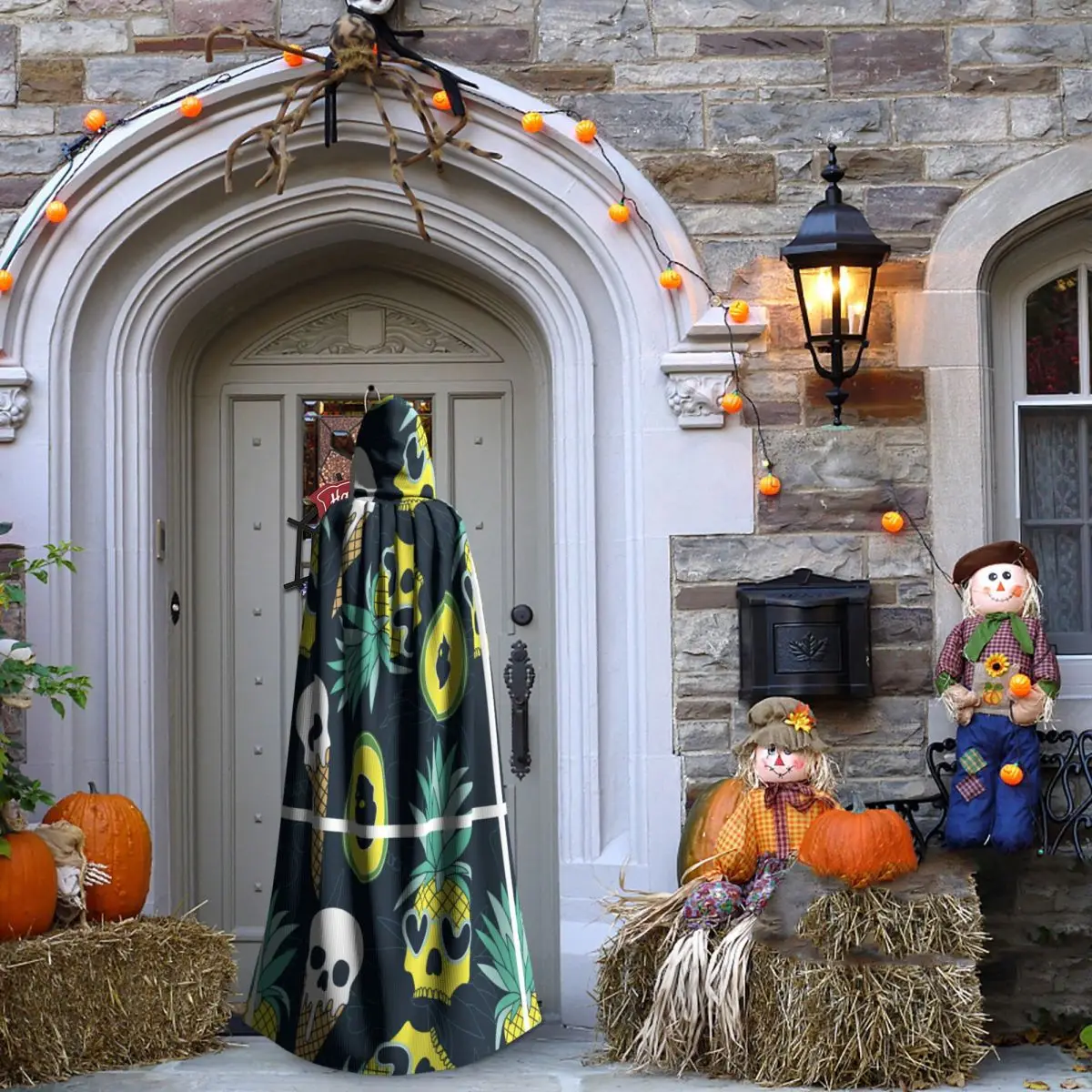 Летний женский костюм с рисунком черепа ананаса мороженого авокадо