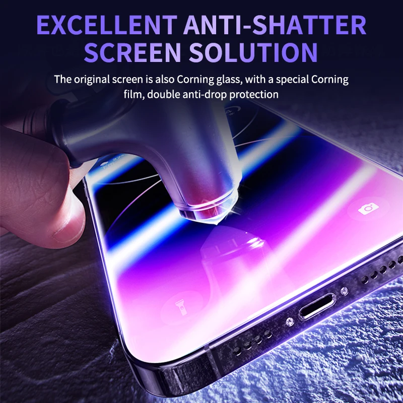 100D Full Cover Tempered Glass For iPhone 14 11 12 13 Pro Max XR X Screen Protector On iPhone 14 Pro Max Curved Protective Glass