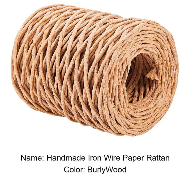 2X 1 0 мм светло-коричневый/зеленый цветочный связывающий шпагат ручной работы