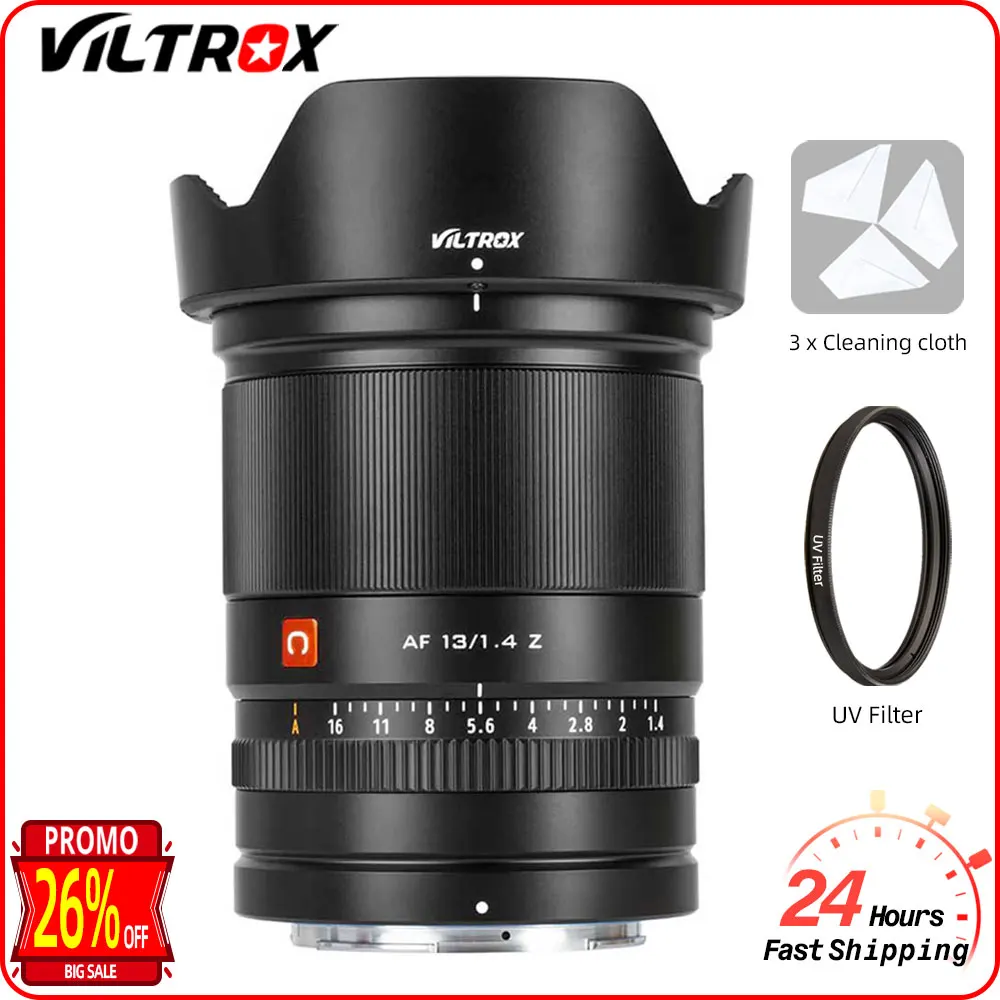 

Viltrox 13mm f1.4 Nikon Z Mount Lens Large Aperture Auto Focus Ultra Wide Angle Lens for Z6 Z5 Camera Lente with gift UV Filter