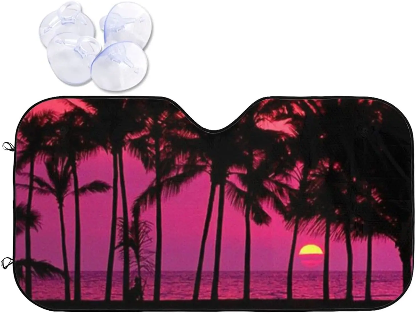 

Beautiful Beach Scenery Windshield Sun Shade Protector Car Sunshade Blocks UV Rays Sun Visor (55" x 29.9")
