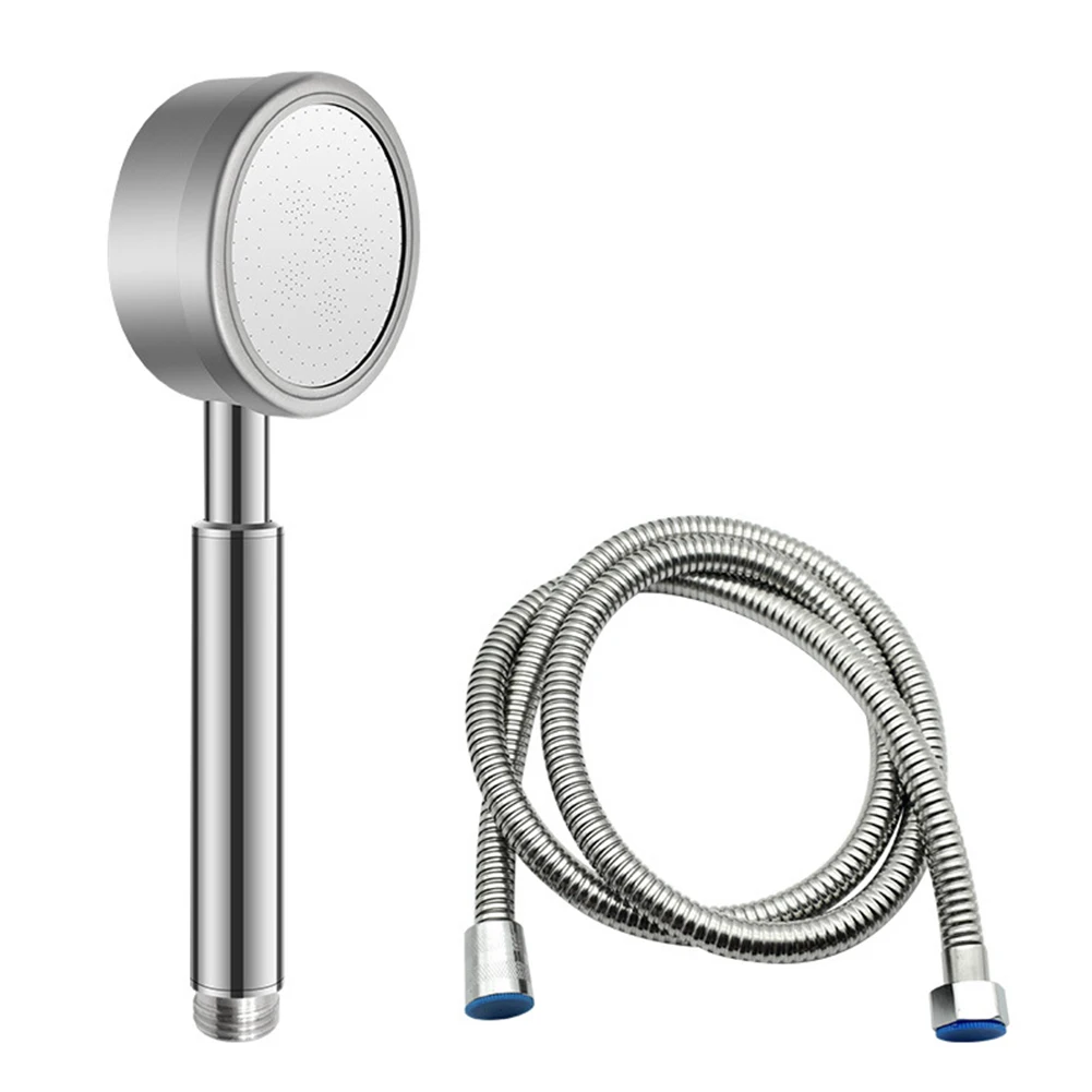 

304 Stainless Steel High Pressure Bathroom Round Handheld Rain Shower Head Set Low Water Pressure And 30% Water Saving