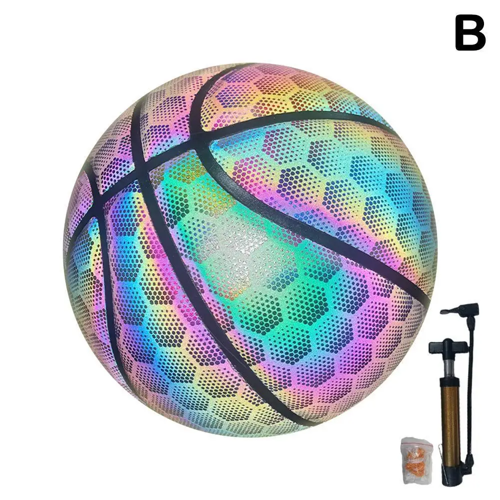 

Glow In The Dark Football Reflective Luminous Footballs Glowing Toys Outdoor Holographics Soccer Camera Croma Flash Ball Ba H7T5