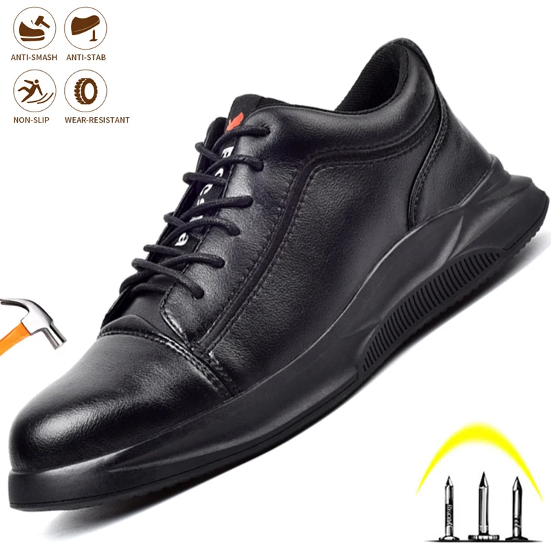 

Fashion Mens Safety Work Shoes Puncture-Proof Anti-smash Work Boots Indestructible Footwear Protect Comfor Sneakers Waterproof