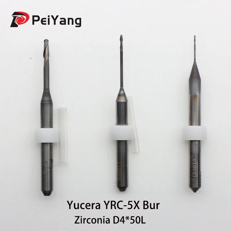 Фото Фрезы Yucera YRC-5X для обработки циркония, сверла 0.6/1.0/2.0 мм, высокое качество №1