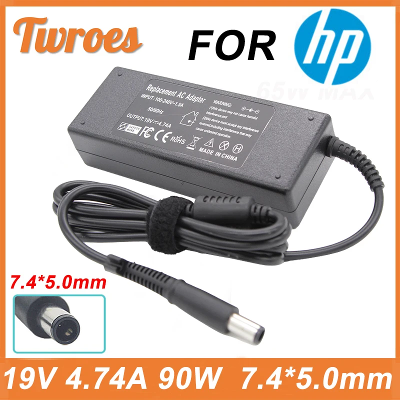 

Laptop Adapter Charger 19V 4.74A 90W 7.4*5.0mm For HP Probook 4440s 4535s 4530S 4540S 6470b 6475b 6570b Pavilion DV3 DV4 DV5 DV6