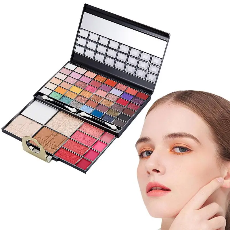 

Full Makeup Kit For Women 60 Colors Waterproof Blush Eye Shadow Make Up Pallet Makeup Gift Set For Women All InMakeup Kit