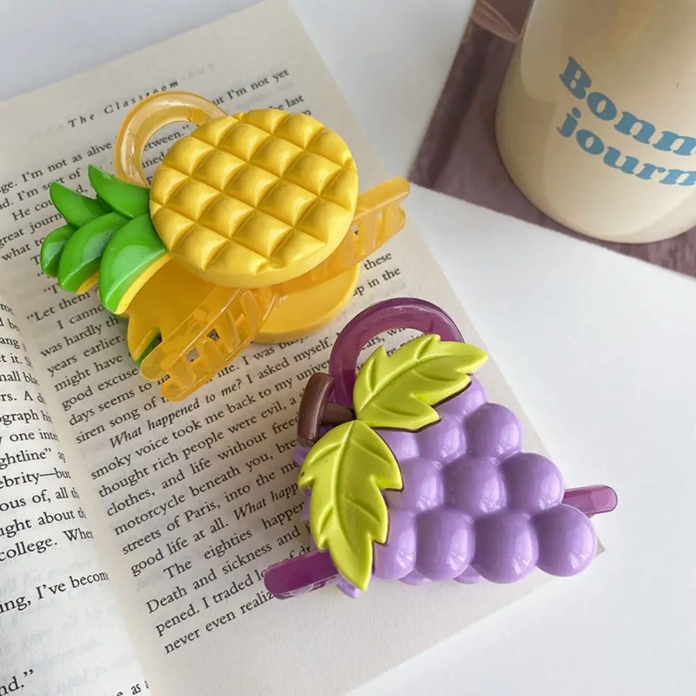 Милый ананас фрукты коготь для волос арбузный головной убор зажим когтей