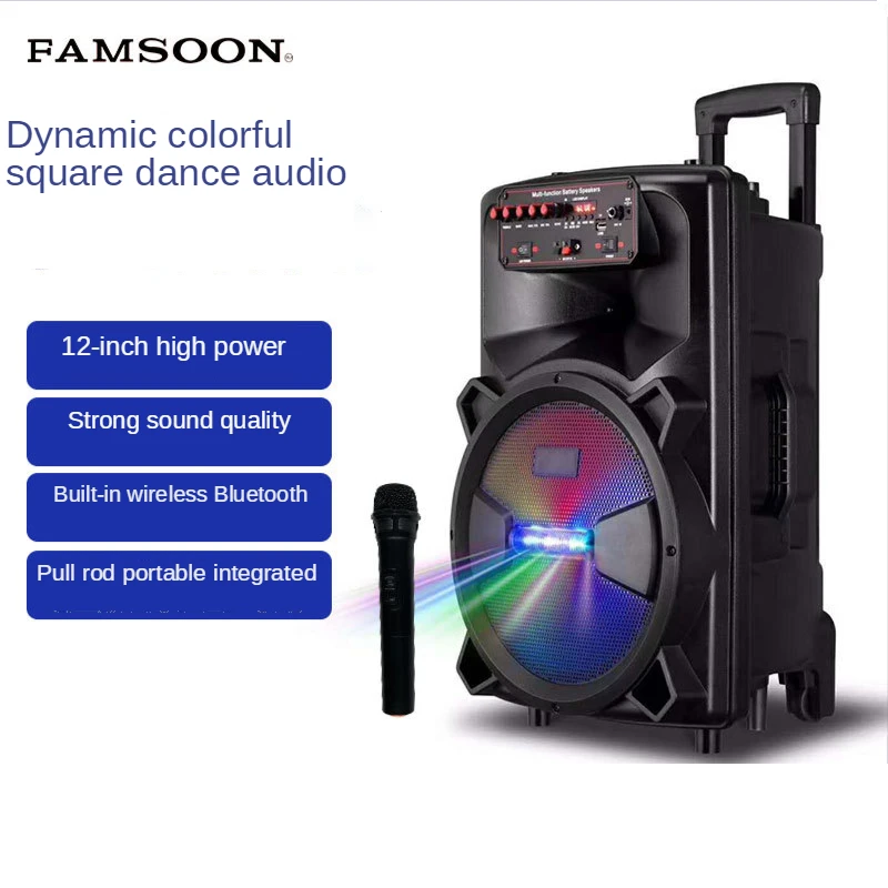 

Портативный динамик для караоке, 100 Вт, 12 дюймов