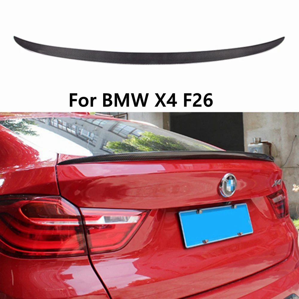 

Стильный задний спойлер из углеродного волокна для BMW X4 F26 M, крыло багажника 2014-2018 FRP, кованый УГЛЕРОДНЫЙ