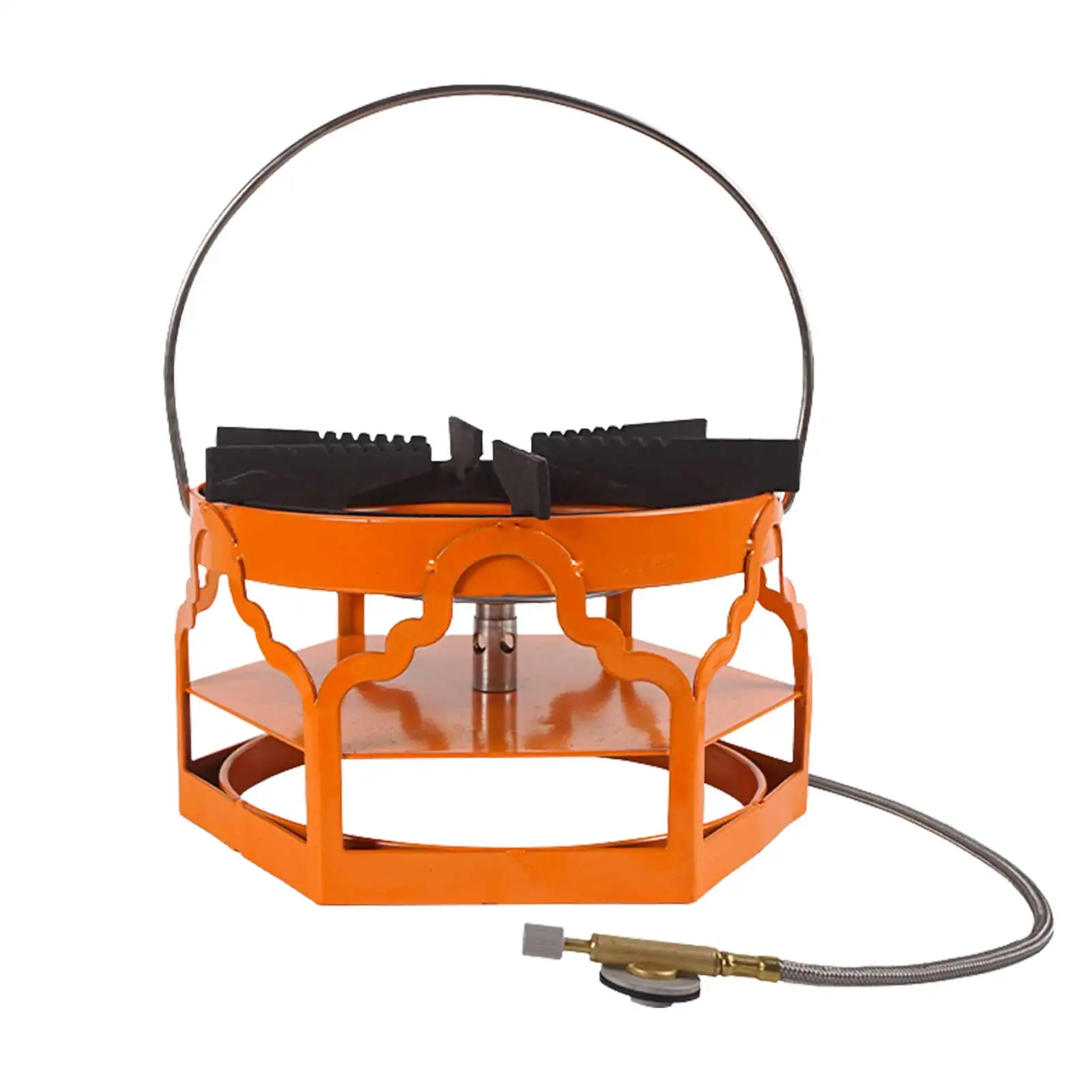 

Портативная горелка для путешествий на открытом воздухе, горелка с холщовой сумкой для хранения, горелка для кемпинга с шестигранным крепл...