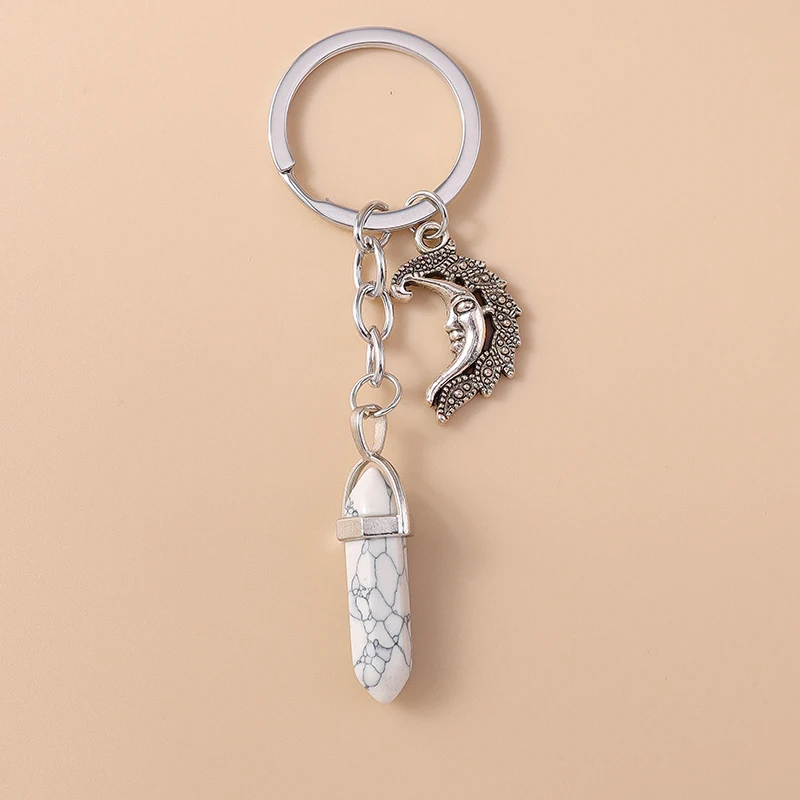 Металлический брелок Lucky Evil Eyes с бирюзовым камнем